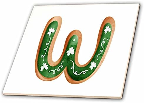3drose slatki St Patricks dan Slika monograma kolačića početna W-Tiles