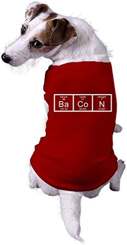 Hemija pasa slanine smiješna Štreberska naučna životinja Dog Shirt Red XXL