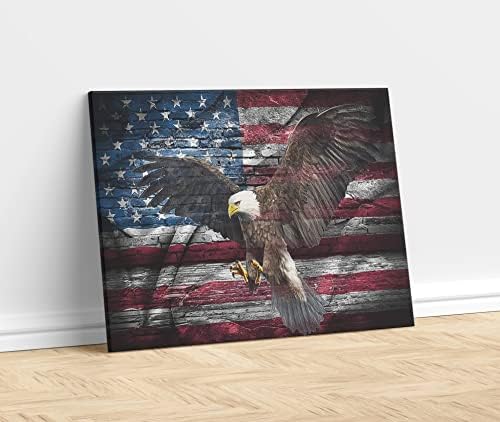 American Eagle slike zidni dekor Patriotska zidna Umjetnost platno štampa Poster američke zastave ćelavi