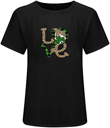 Irske shamrock košulje za žene kratki rukav Crewneck vrhovi sretni dan ul Patrickov dan za majicu Longy-poklon