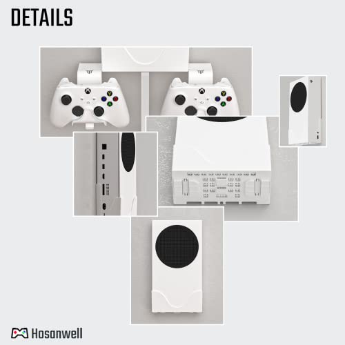 Hosanwell Xbox serija S Zidni nosač, Xbox serije S Zidni komplet, sa odvojivim držačem kontrolera