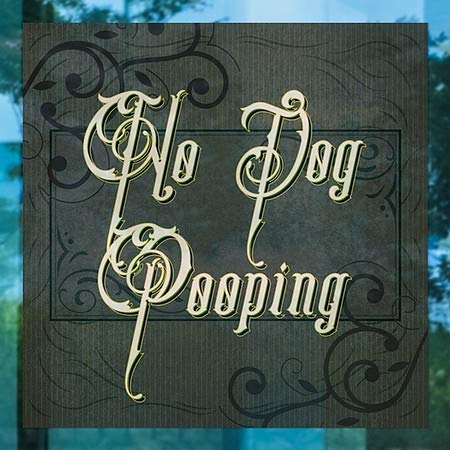 CGsignLab | Nijedan pas Pooping -Victorian Frame Prozor Cling | 12 x12