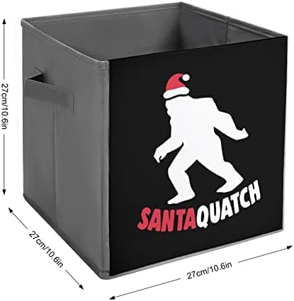 Funny Santa Bigfoot Sasquatch Skladišni kockice COBES Organizator Trendne kutije za odlaganje tkanine umetnule