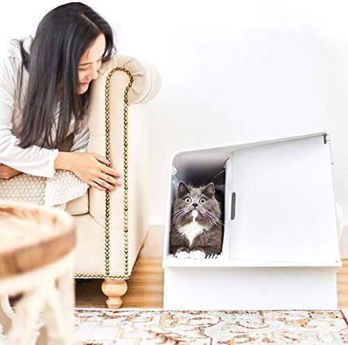ZZK kutija za smeće za mačke Pametni toalet za mačke potpuno zatvorena kutija za otpatke za