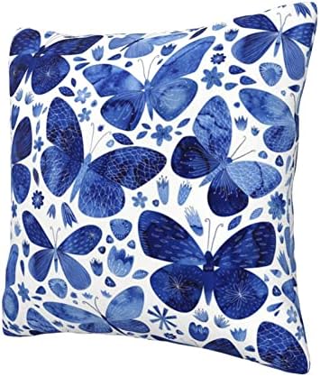 Jastuk za bacanje leptira Aseelo Blueffies, mekana četverokutna futrola za kauč na razvlačenje
