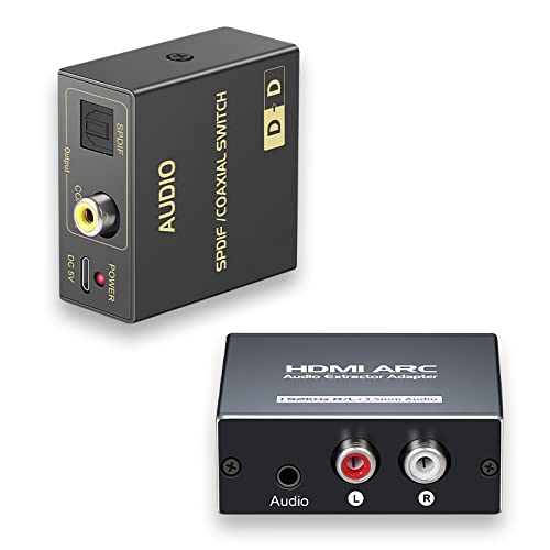 Optički za koaksijalni ili koaksijalni za optički digitalni audio pretvarač, HDMI ARC audio ekstraktor