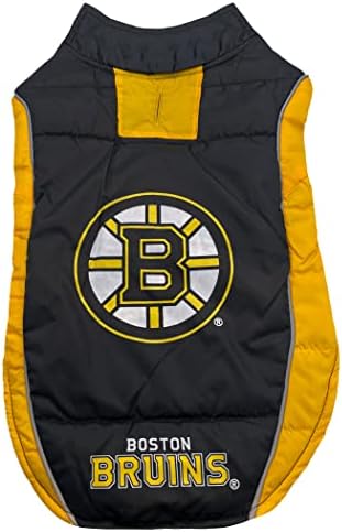 NHL Boston Bruins Puffer prsluk za pse & amp; mačke, veličina srednje. Topla, udobna i vodootporna
