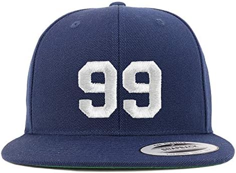 Trendy Prodavnica Odjeće Broj 99 Bijeli Konac Vezena Ravna Kapa Snapback Bejzbol Kapa