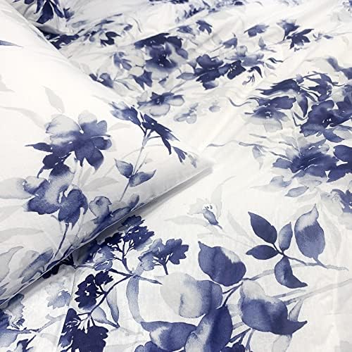 Wellbeing Queen Komforter set-pamuk kraljice posteljina Kompozita-plava Sofija cvjetni tiskani lagani krevet