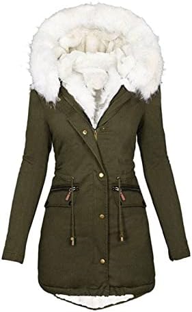 Zimski kaputi za žene plus veličine debele jakne sa krznenim kapuljačom toplo kašmirnom odjećom