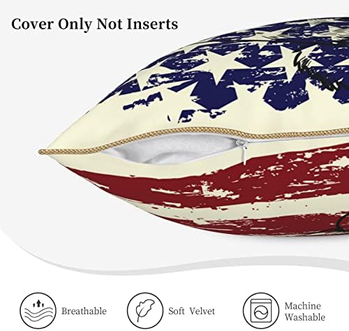 Myshe paket od 2 baršunaste jedinstvena američka zastava ukrasni kvadratni jastuk set set kauč na kauč
