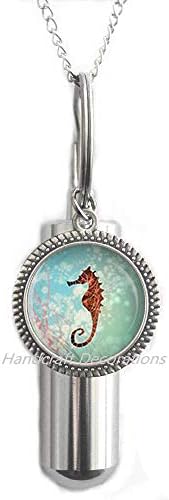 Hippocampus kremacija urn ogrlica morska konja kremacija urn ogrlica za najbolju prijateljicu