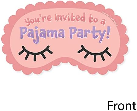 Velika tačka sreće Pajama Padnja zabava - oblikovane pozivnice za popunjavanje - djevojke za spavanje
