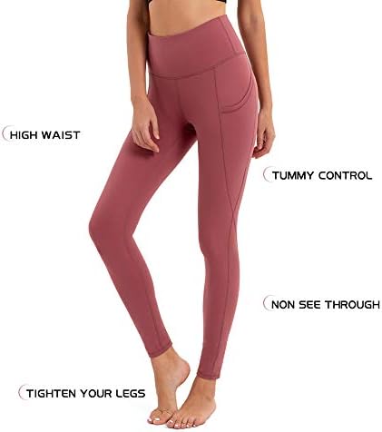 Bromenske ženske visokog struka joge sa džepovima s džepovima Buttery soft gamaše rade hlače Tummy Control