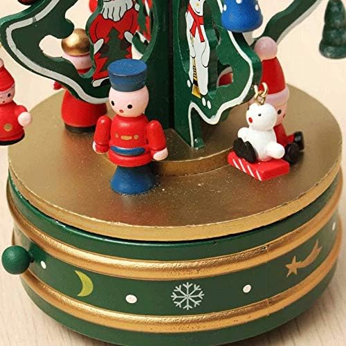 Wpyyi Merry-Go-okrugla Božićna dekoracija Music Box Božić Rotirajuća muzička kutija