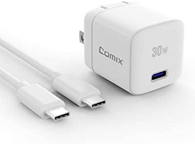 30W USB C punjač, Comix sklopivi Adapter za brzo punjenje, Super Mini Gan punjač PD3.0 PPS Adapter za struju