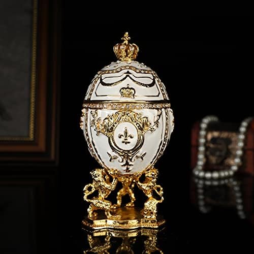 QIFU ručno obojena emajlirana Faberge jaja u stilu dekorativna kutija za nakit sa šarkama jedinstveni