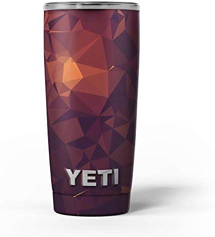 Dizajn Skinz tamno crveni geometrijski V15 - Kompletni vinil Komplet vinila Kompatibilan je sa Yeti Rambler