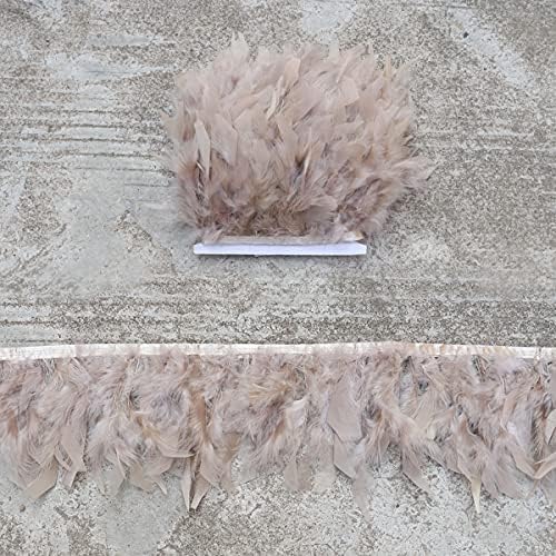 ESH7 White Turkey Feather Trim širine 4-6 inča ukras odjeće obloge za obloge od pera obloge odjeće po paketu