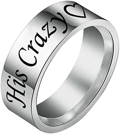 Ženski modni prstenovi jednostavni titanijum čelični prsten ženski prsten crtani crtični prsten