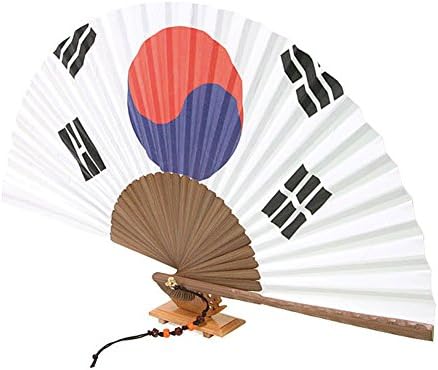 Korejski tradicionalni bambus hanji ručni ventilator sa velikim sklopivim poklonom taegeukgi