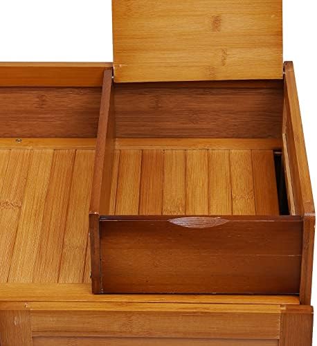 Dyrabrest Stepen kabine za cipele od bambusa, 7-ravni kabinet za spremanje cipela sa vratima za