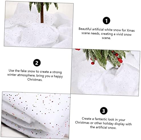 BESTOYARD 1 list snijeg pamuk Chirtmas dekor tepih Trim Home dekor lažni snijeg pokrivač Roll Božić snijeg