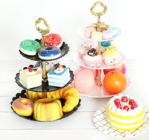 ECYC okrugle tacne za torte troslojni stalak za torte svadbene zabave desertne tacne za prikaz stolnih