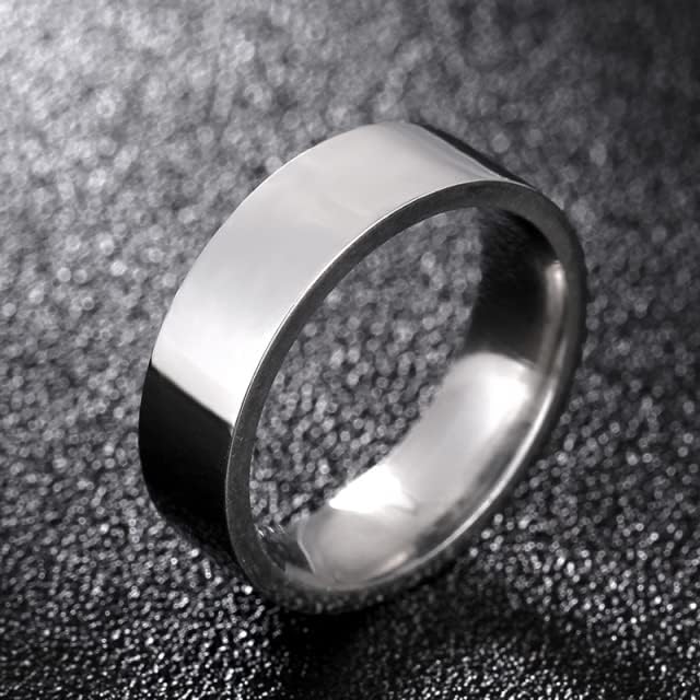 Koleso 316L 4mm prstenovi Tiny Band Ring za muškarce i žene modni srebrni rep prsten-80260