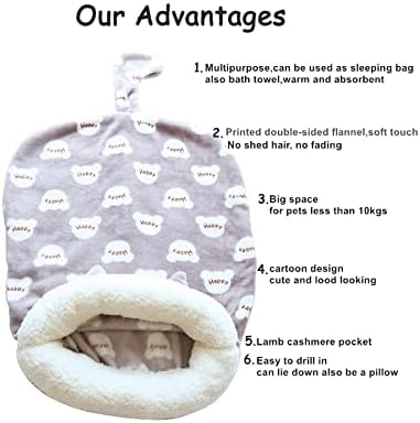 Samogrevajući krevet za mačke - topla torba za spavanje od Koraljnog flisa - Mat jastuk za krevet za male