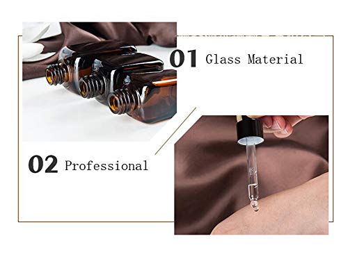 Erioctry 3kom prazna Refillable Square Amber Glass krema losion pumpa Press boce kozmetička posuda za skladištenje