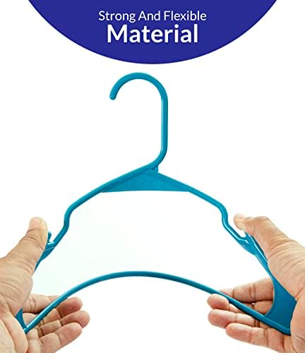 Royale 20 pakovanje plavih plastičnih vješalica za odjeću - teška vješalica za plastičnu odjeću idealna za
