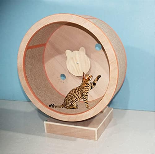 SLATIOM Cats penjački okvir mačke od punog drveta Scratch traka za grebanje točak za mačke sportske