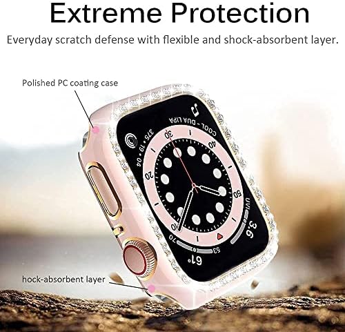 Ankang Diamond Crystal futrola za Apple Watch 7 6 SE 40mm 44mm 41mm 45mm IWATCH serija 5 3 38mm 42mm Zaštitne