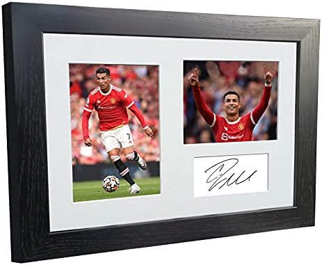 Kitbags & ormarići 12x8 A4 Cristiano Ronaldo Manchester United potpisan autogram fotografija fotografija okvir