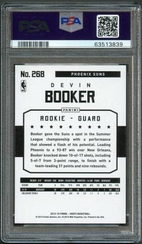 2015-16 NBA HOOPS 268 Devin Booker Auto potpisana karta PSA obložena autografraškom RC - Košarkaste