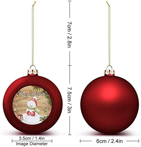 Sretan božićni božićni kuglični ukras, vijenac božićni snjegović kuglični ukrasi visi za Xmas godišnjica