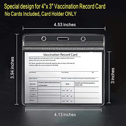 CDC zaštitnik kartice za vakcinaciju, 4x3 inča u držaču kartice za imunizaciju, pogodan za različite veličine,