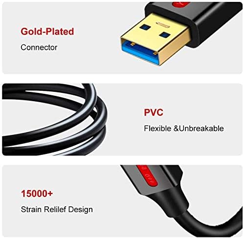 Yeung Qee USB 3.0 Kabl za MA MUŠKA 10 FT, SuperSpeed ​​USB 3.0 Tip A do B muški kabel kompatibilan