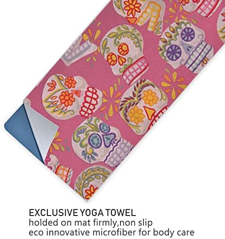Pokrivač pokrivača sa šećerom-lubanja-dan-the-mat joga ručnik s joga ručnikom