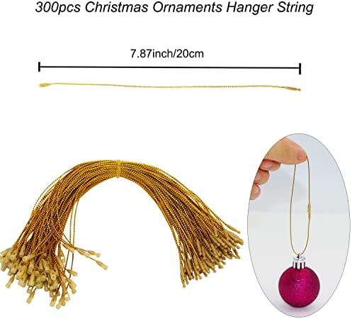 300pcs božićni ukrasi vješalice zlatne konopce za zaključavanje za zahvalnosti za božićne ručno rađene