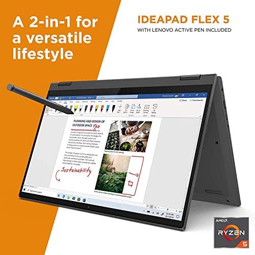 Lenovo IdeaPad Flex 5 14 ekran osetljiv na dodir 2-u-1 Laptop 2022 | AMD Ryzen 5 5500U 6 jezgara / 16GB