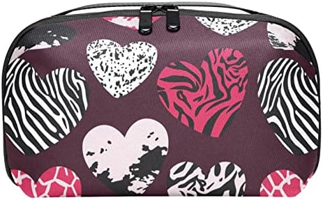 Vodootporna torba za šminku, šminka, putni kozmetički organizator za žene i djevojke, valentine Leopard Zebras