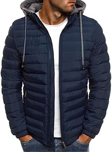 Ymosrh Muške zimske jakne Muški jesenski patentni zatvarač topla niz pakiranje pakiranja lagani kaput