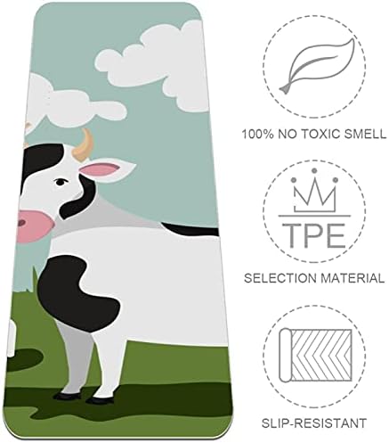 Siebzeh Farm Field priroda Cow Cloud Premium Thick Yoga Mat Eco Friendly Rubber Health & amp; fitnes