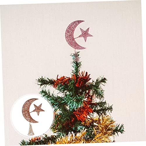 Abaodam 2pcs Christmas Tree Top Star Rose Ornament Nativity Decor Moon Decor Christmas Moon