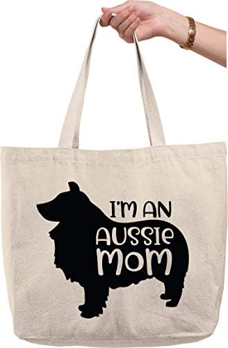 Ja sam Aussie mama Psi Kućni ljubimci ljubitelj životinja australijski Ovčar prirodna Platnena torba funny gift