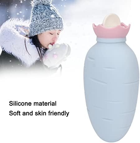 Bočica za toplu vodu u obliku šargarepe za bol u vratu slatka silikonska vreća za toplu vodu za menstrualne