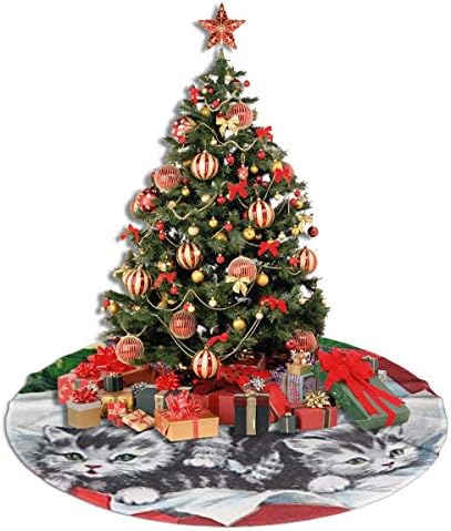Lveshop sretan božićnu mačku božićnu suknju luksuzno okruglo zatvoreno vanjsko mat rustikalni Xmas Tree Odrezi