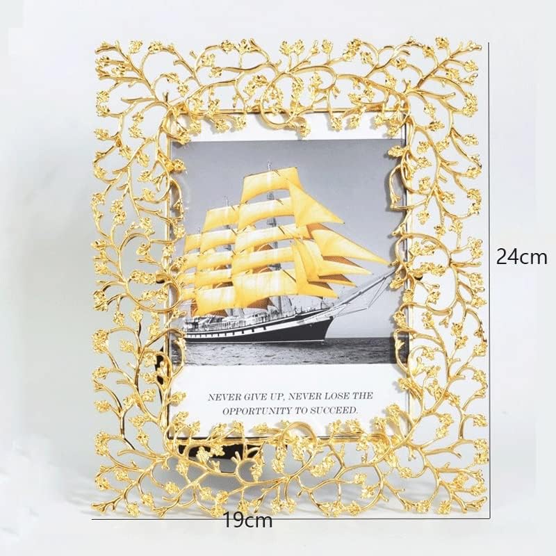Geltdn Photo Frame Creative Mini kućni ukras Vjenčani par preporučeni okvir slike zlato